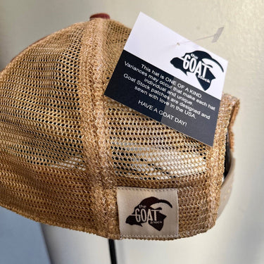 Salty Distressed Tan Mesh Snapback Baseball Cap